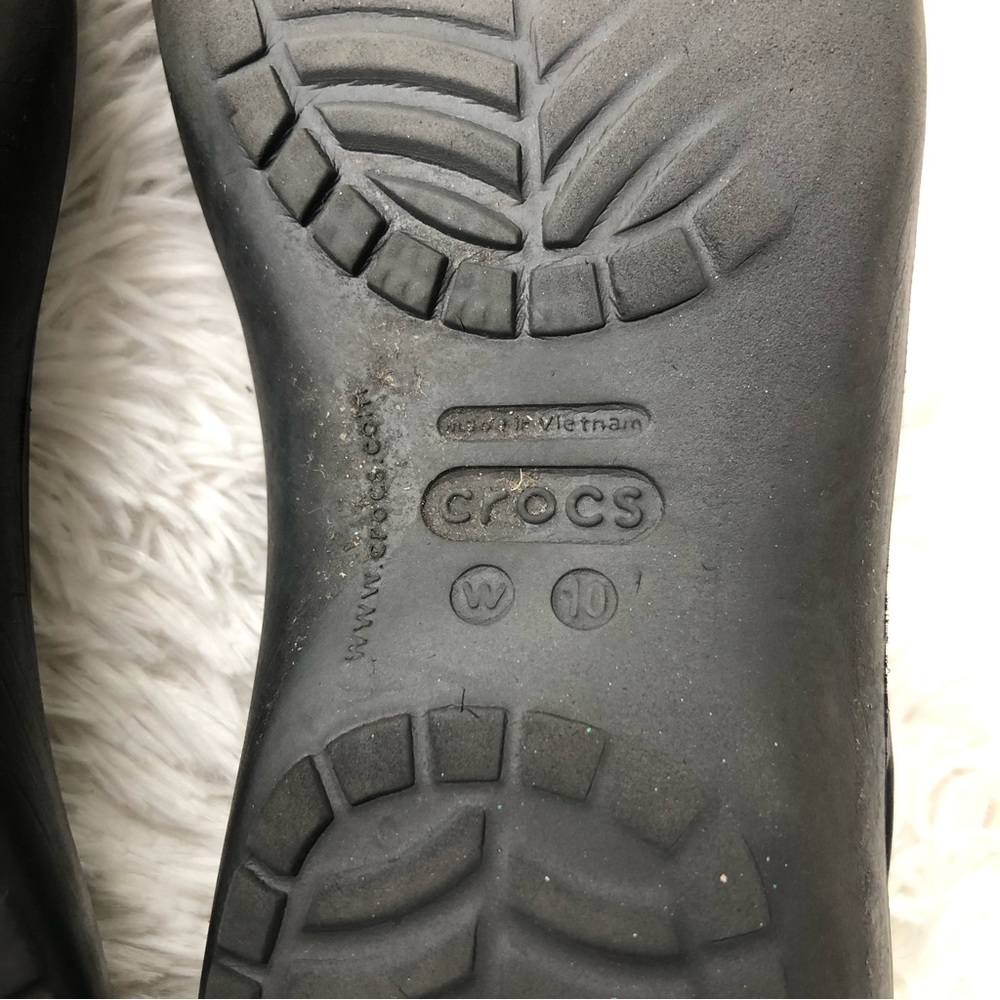 CROCS • Womens Comfort Shoe Kadee Slip On Ballet Flat in Black/ Size 10 - Picture 13 of 14